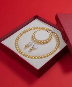Bộ chuỗi vòng cổ ngọc trai South Sea Vàng Kim SP 0584 Trang sức ngọc trai Shine Pearl thương hiệu Trẻ đầy Năng Động