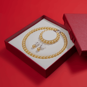 Bộ chuỗi vòng cổ ngọc trai South Sea Vàng Kim SP 0584 Trang sức ngọc trai Shine Pearl thương hiệu Trẻ đầy Năng Động