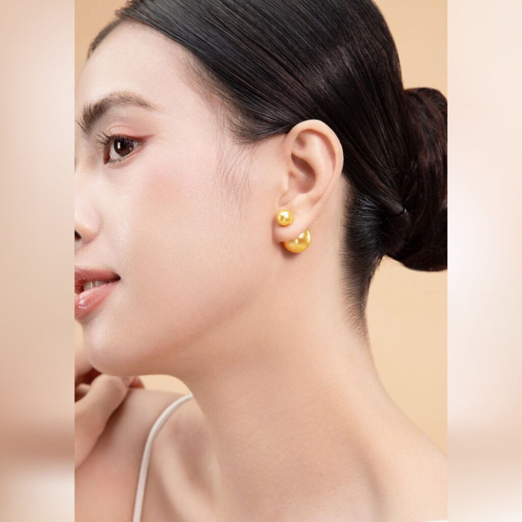 Bông tai ngọc trai Dior South Sea Vàng Kim – Vẻ đẹp sang trọng từ Shinepearl
