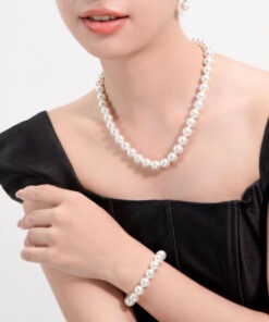 Bộ chuỗi cổ ngọc trai Akoya Trắng Ngà – Shine Pearl