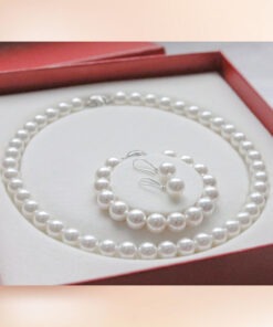 Bộ chuỗi cổ ngọc trai Akoya Trắng Ngà – Shine Pearl