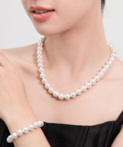 Bộ chuỗi cổ ngọc trai Akoya Trắng Ngà – Shine Pearl