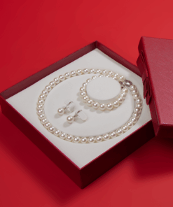 Bộ chuỗi cổ ngọc trai Akoya Trắng Ngà – Shine Pearl