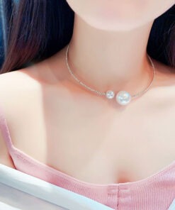 Bộ kiềng cổ, lắc tay ngọc trai Akoya Trắng Ngà – Shine Pearl