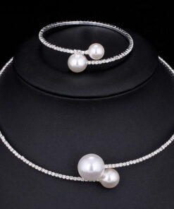 Bộ kiềng cổ - lắc tay ngọc trai Akoya Trắng Ngà – Shine Pearl