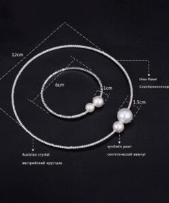 Bộ kiềng cổ - lắc tay ngọc trai Akoya Trắng Ngà – Shine Pearl