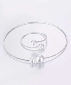 Bộ kiềng cổ - lắc tay ngọc trai Akoya Trắng Ngà – Shine Pearl