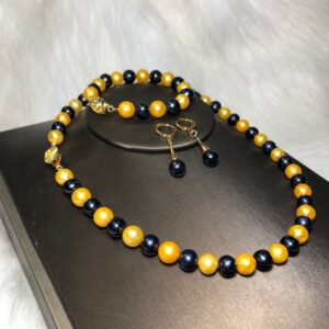 Bộ Sản Phẩm Chế Tác Ngọc Trai South Sea Vàng Kim & Tahiti Đen Xanh