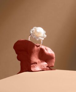 Bộ trang sức Ngọc trai Akoya Trắng ngà đính đá CZ