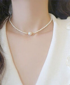 Bộ chuỗi trai nhí Akoya Trắng Ngà 6mm - 10mm - Ngọc trai Shine Pearl