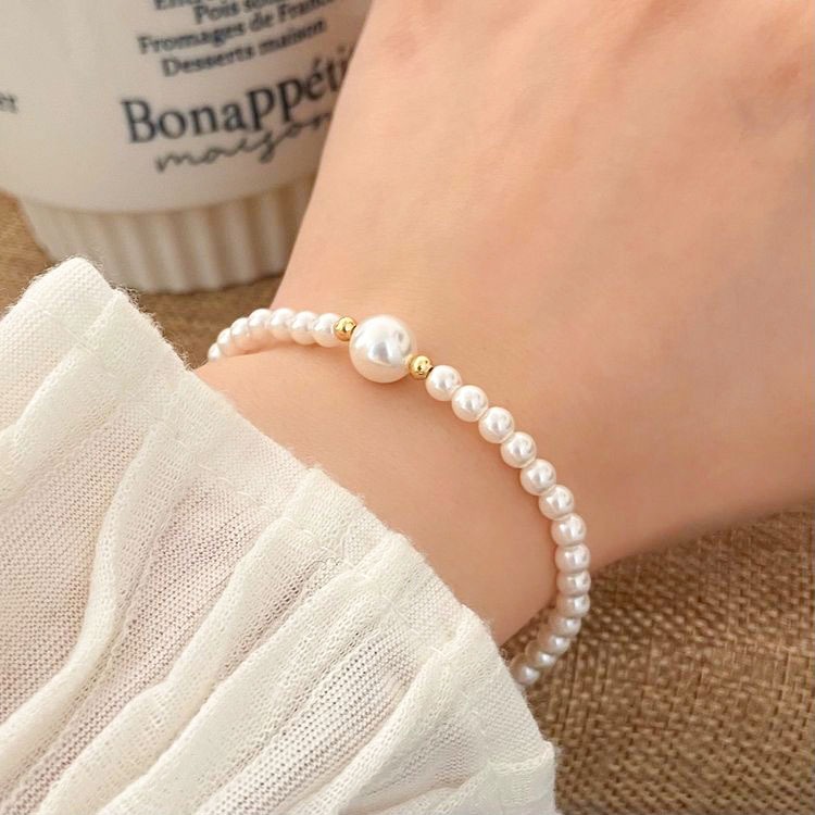 Bộ chuỗi trai nhí Akoya Trắng Ngà 6mm - 10mm - Ngọc trai Shine Pearl
