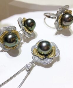 Mẫu Chế Tác Độc Quyền Ngọc Trai Tahiti 12mm SP 89121 Vẻ đẹp sang trọng từ Shinepearl