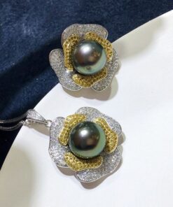 Mẫu Chế Tác Độc Quyền Ngọc Trai Tahiti 12mm SP 89121 Vẻ đẹp sang trọng từ Shinepearl